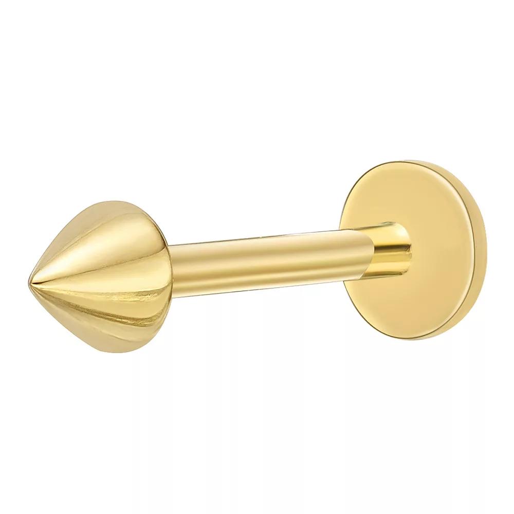 Lila Moon 14k Gold 3 mm Labret Lip Spike, Women's Product Image