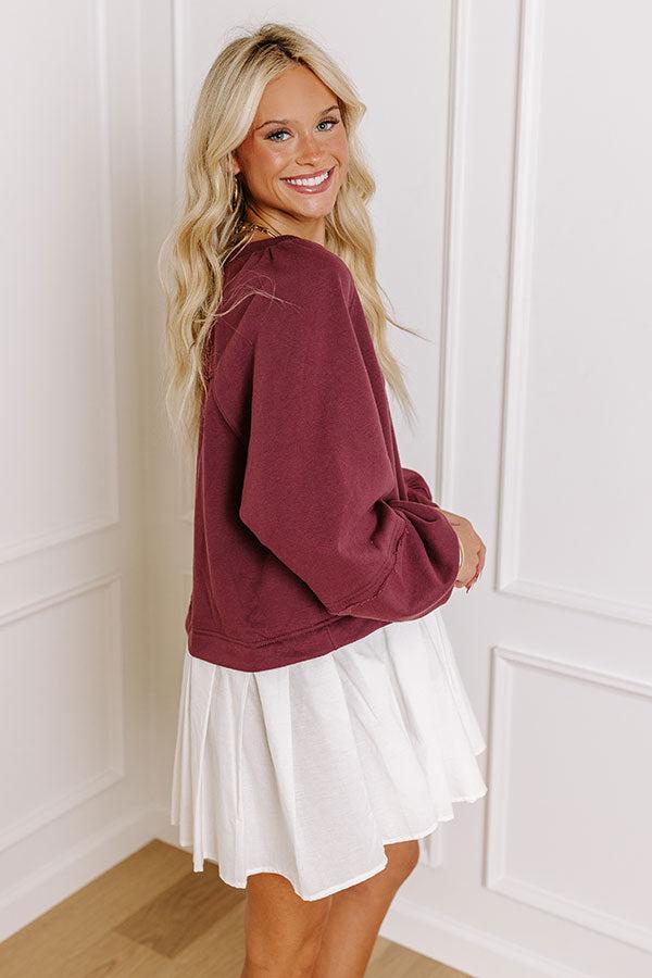 Cool Breeze Mini Dress in Mulled Wine Product Image