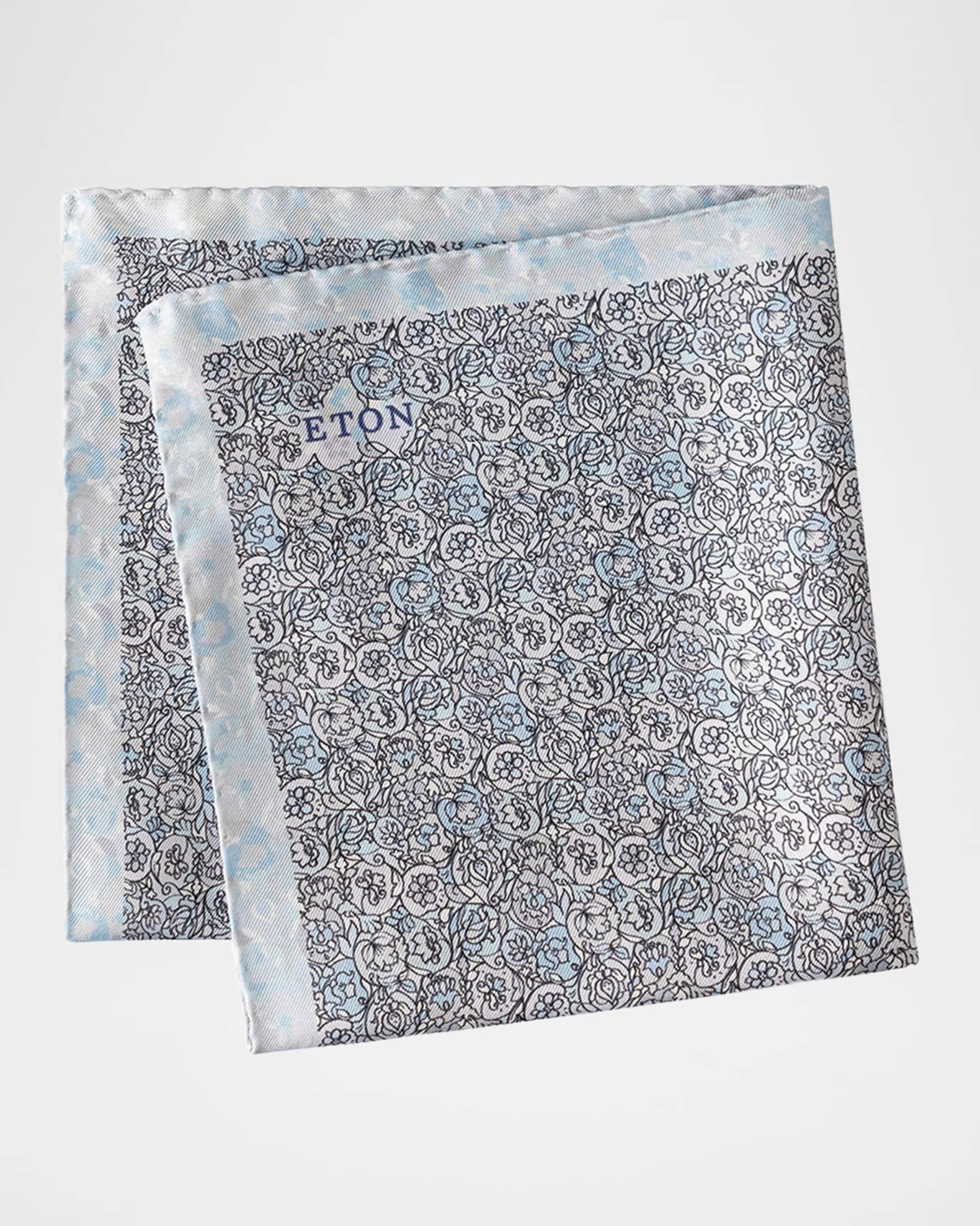 Men's Floral Silk Pocket Square Product Image