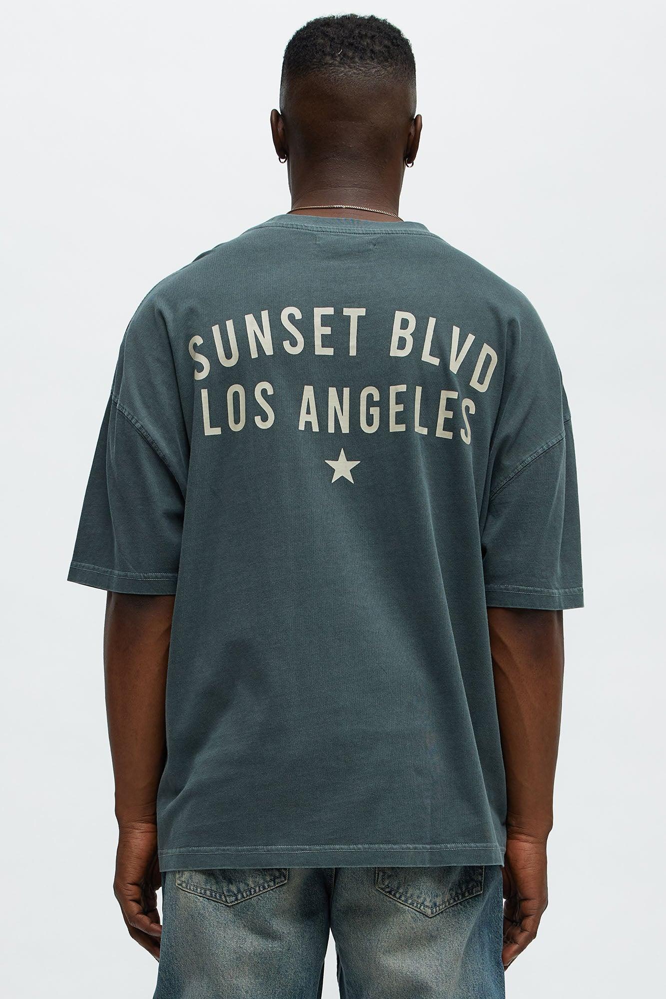 LA Sacred Lights Oversized Short Sleeve Tee - Grey Male Product Image