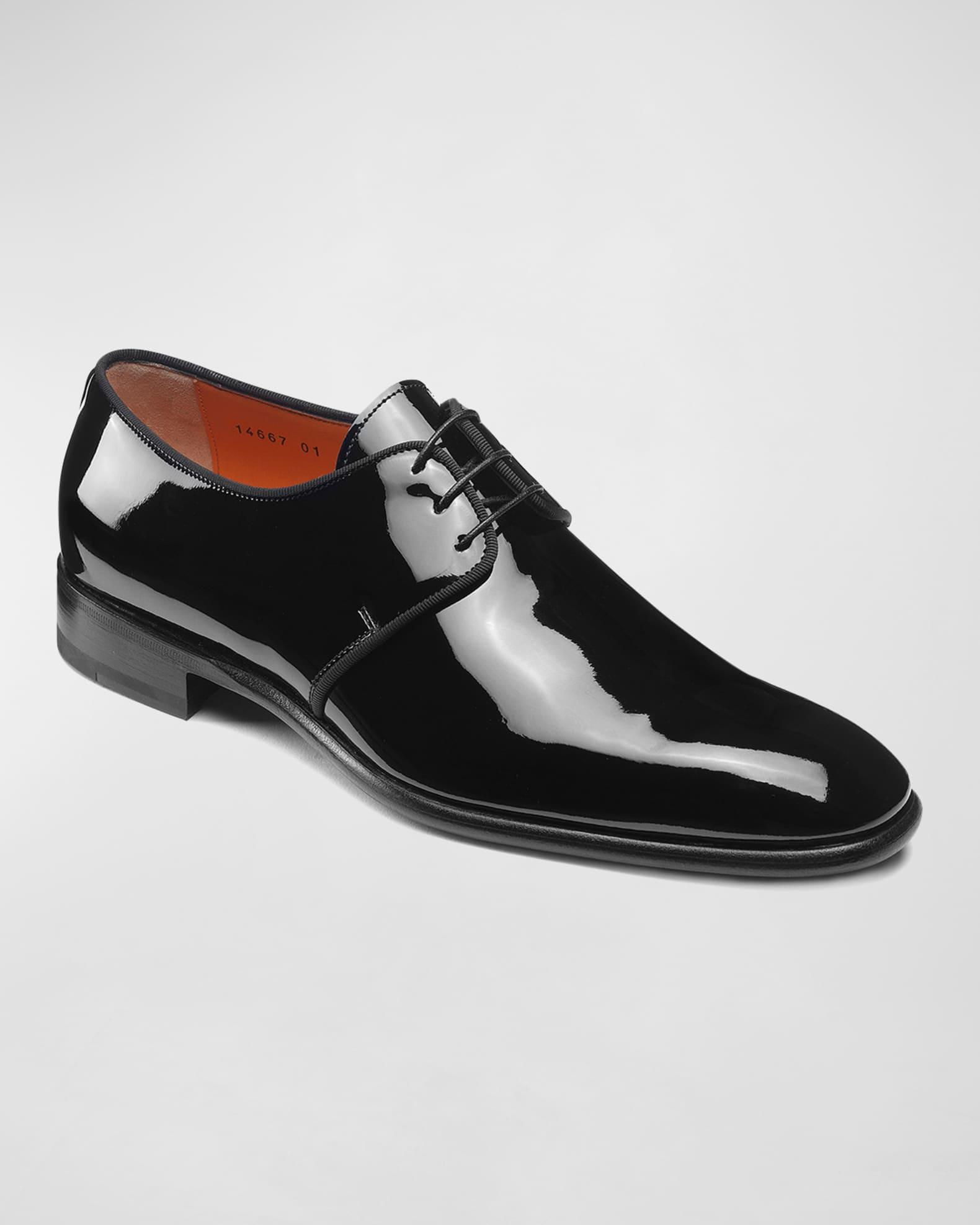 Men's Isogram Patent Leather Derby Shoes Product Image