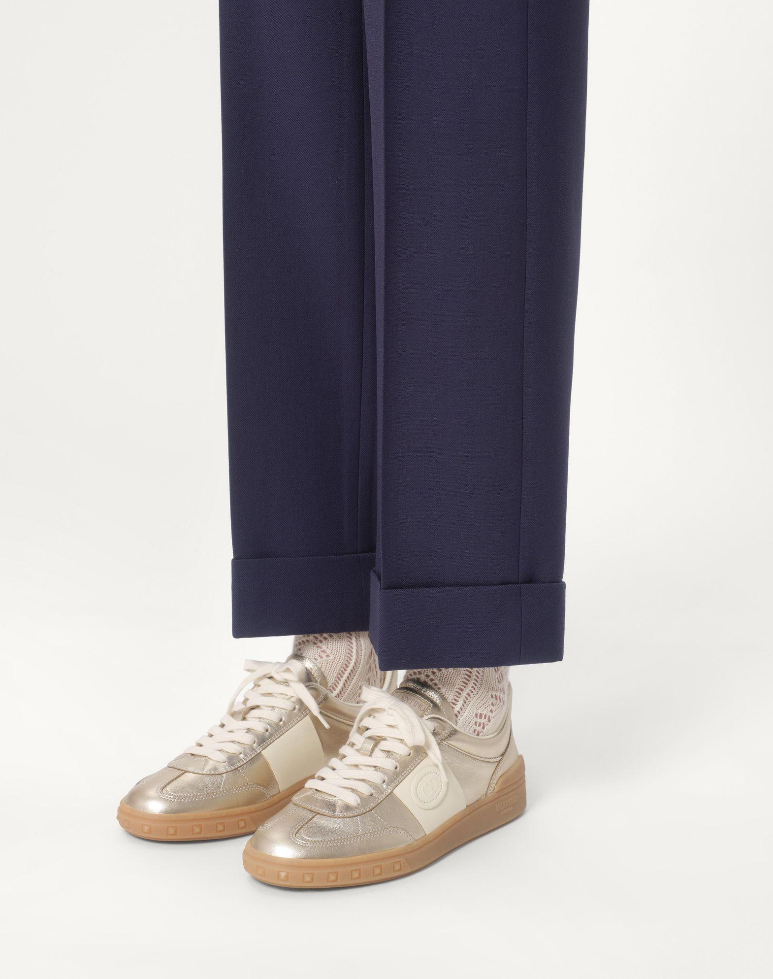 Upvillage Trainer In Laminated Calfskin With Nappa Calfskin Leather Band Product Image