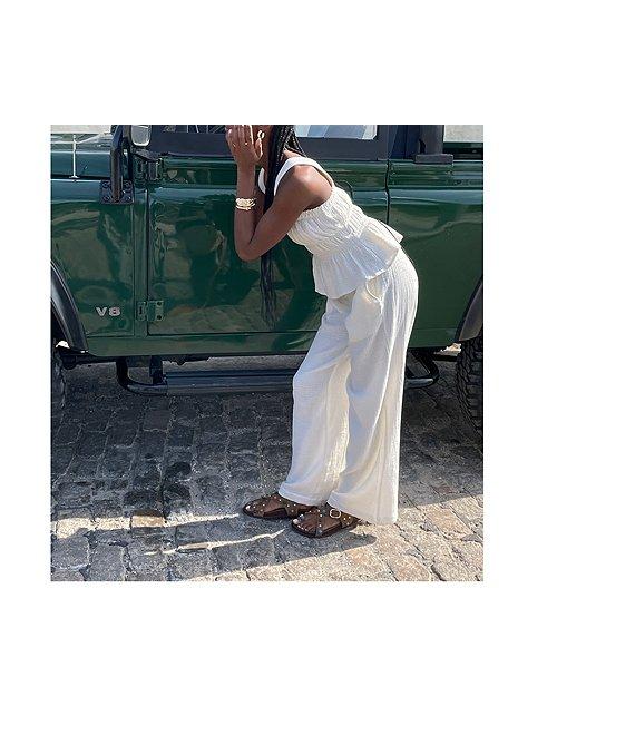 Steve Madden Gabrielle Square Neck Sleeveless Gauze Coordinating Top Product Image