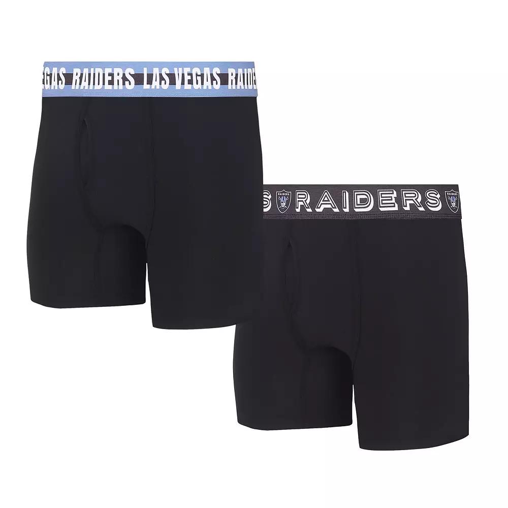 Men's Concepts Sport Las Vegas Raiders Gauge Knit Boxer Brief Two-Pack,  Product Image