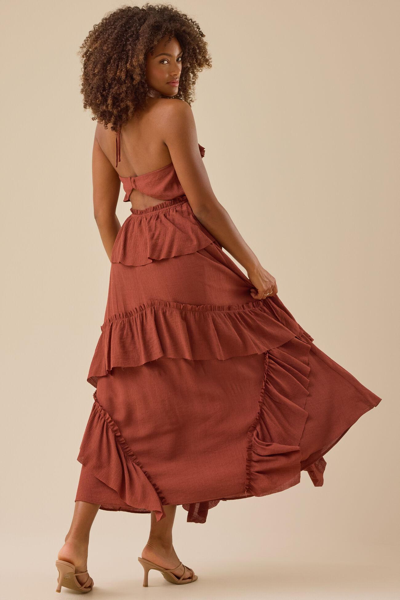 Mattie Ruffle Maxi Dress Product Image