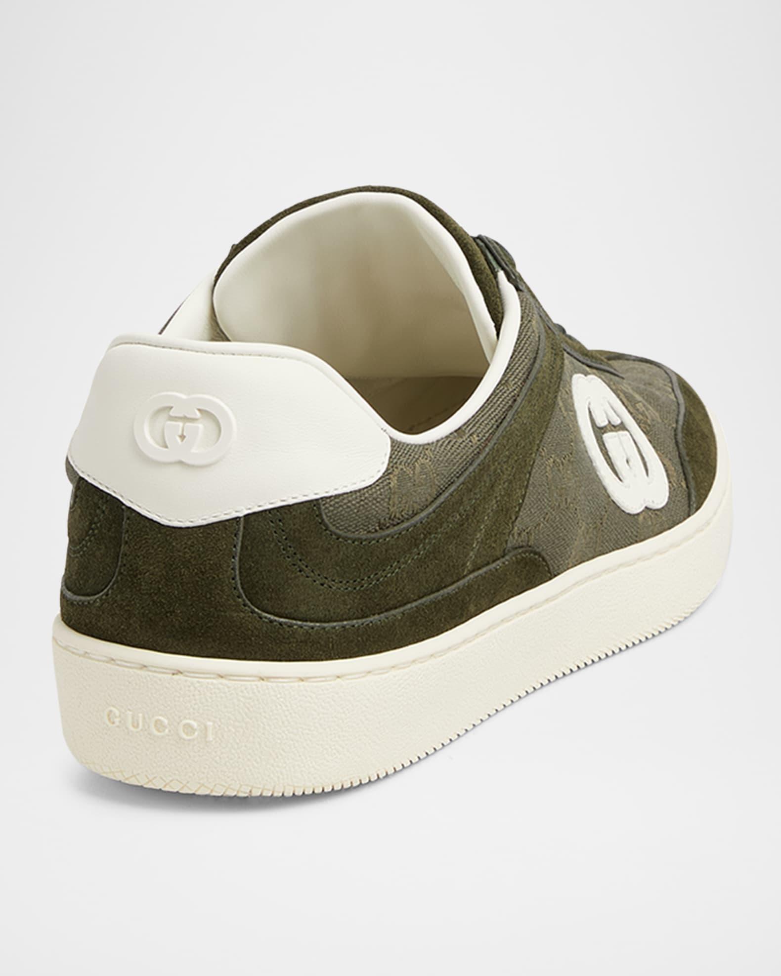 Men's G75 Suede and Guccissima Nylon T-Toe Sneakers Product Image