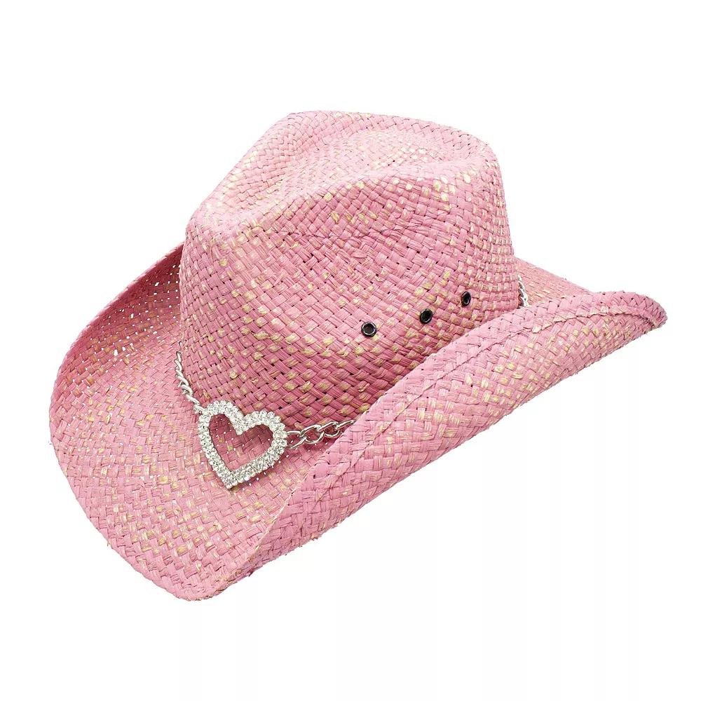 Women's Peter Grimm Heart Western Cowboy Hat, Pink Product Image