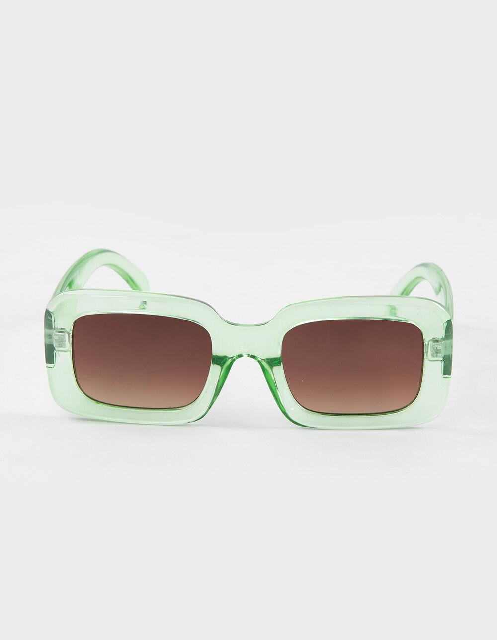 RSQ Square Gradient Sunglasses - CRYSTAL GREEN Product Image