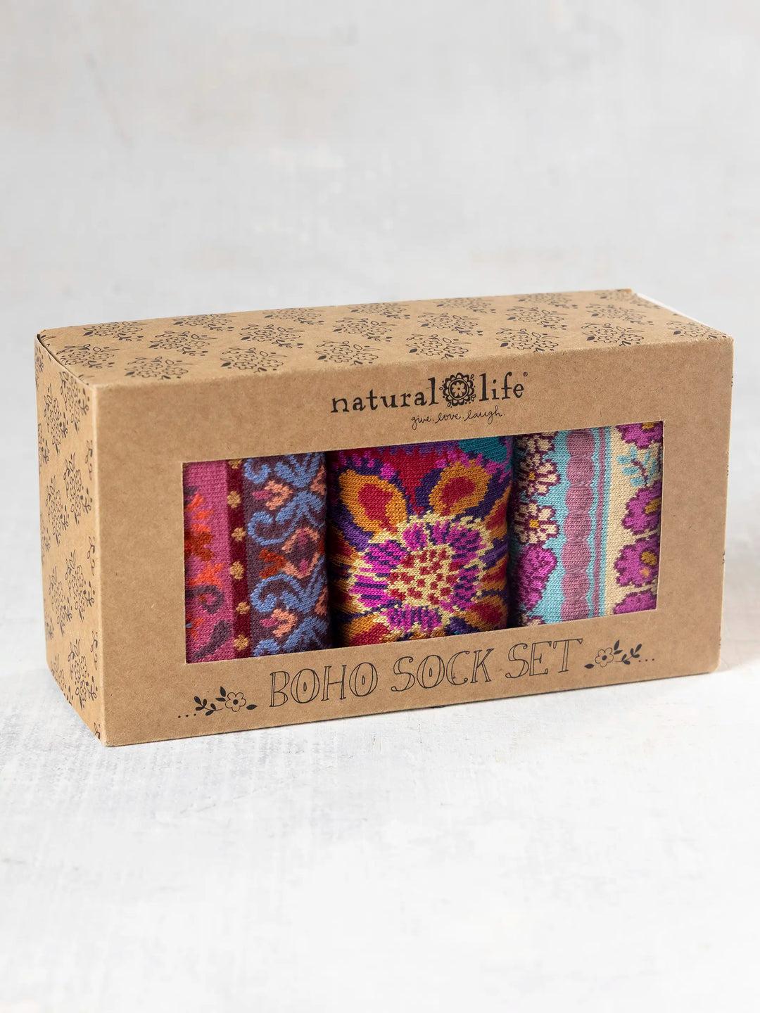 Boxed Boho Sock Set, Set of 3 Product Image