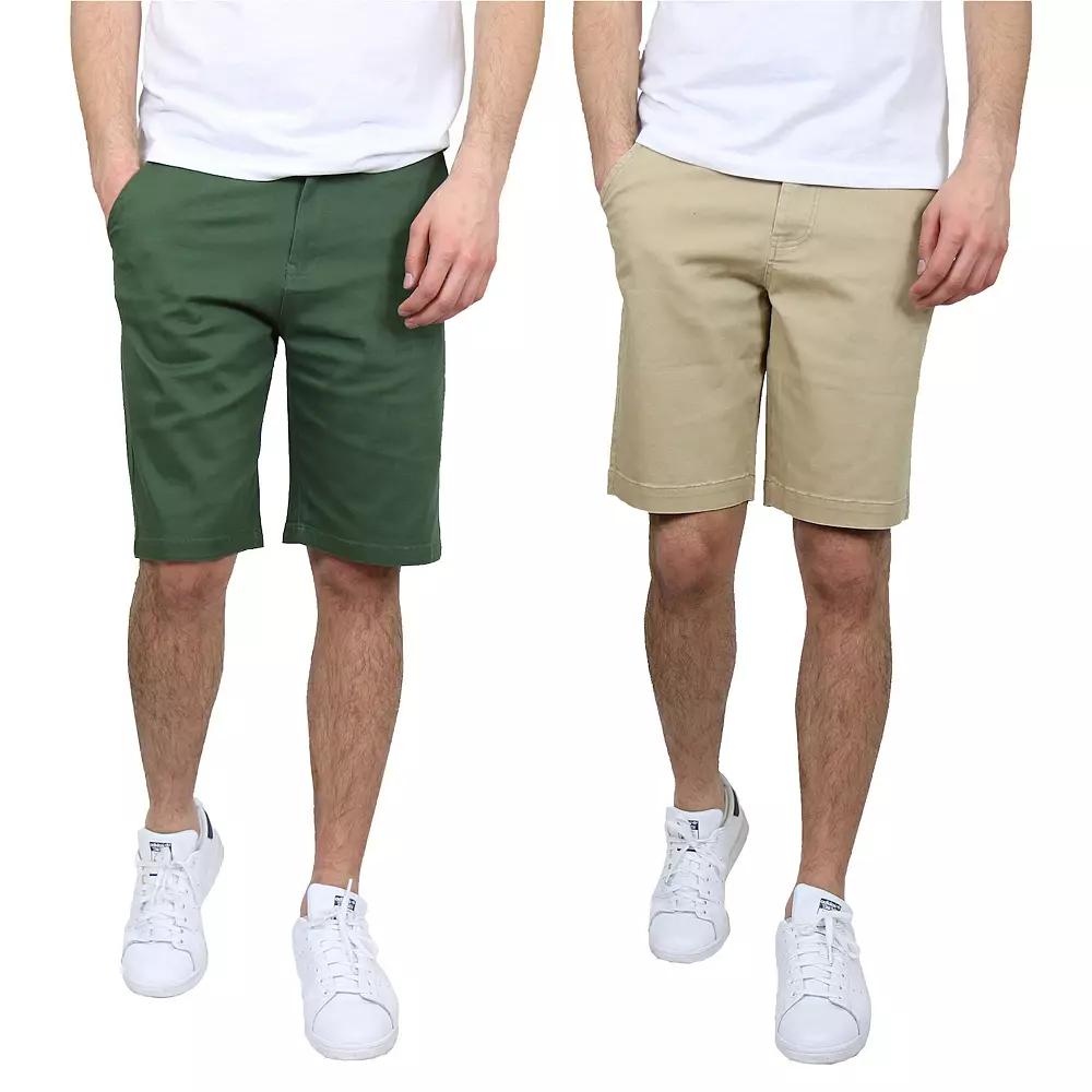 Men's Galaxy 10.5" 5-Pocket Flat-Front Slim-Fit Stretch Chino Shorts 2-Pack,  Product Image