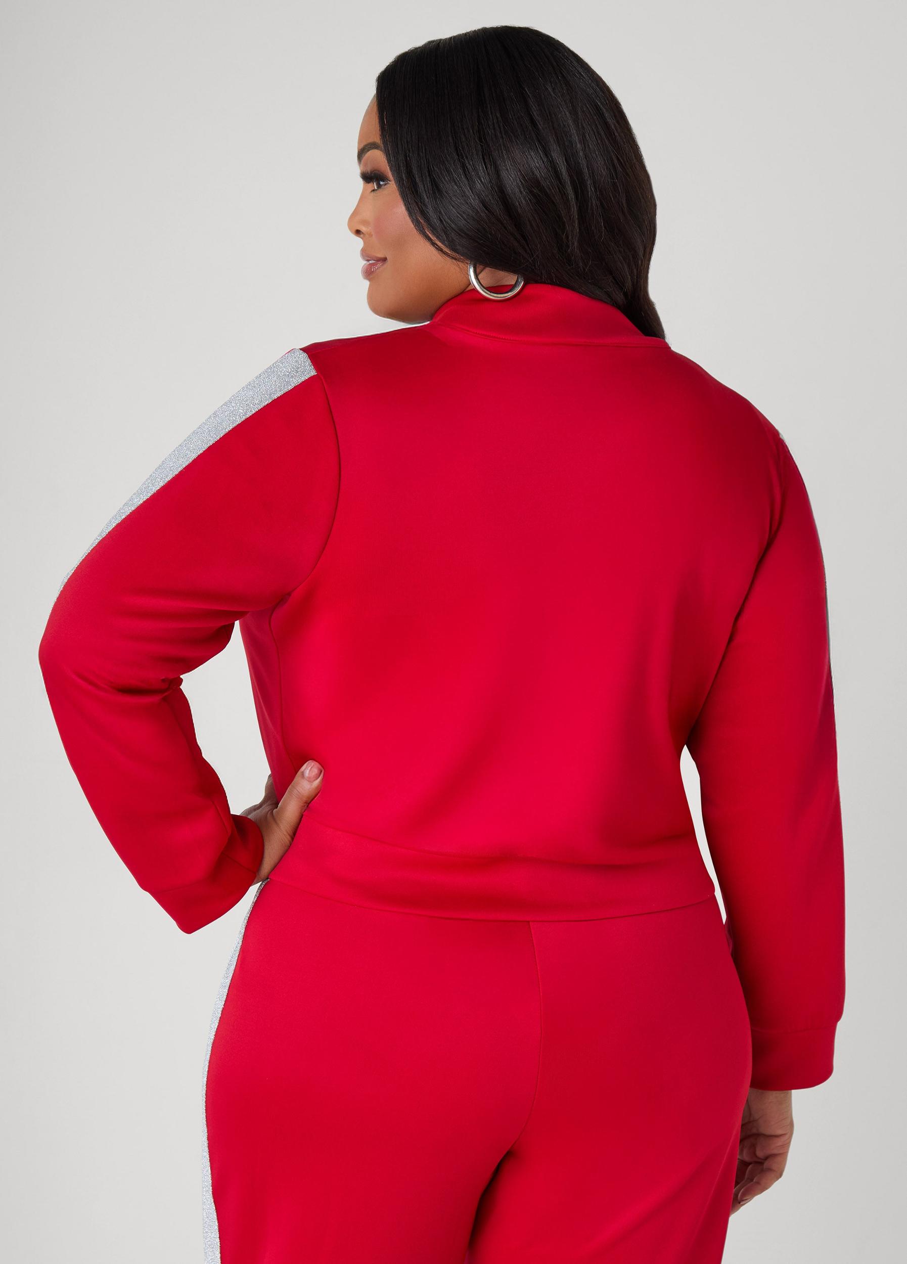 Metallic Paneled Track Jacket Product Image