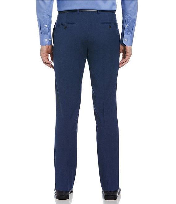 Perry Ellis Suit Separate Slim-Fit Stretch Solid Flat-Front Dress Pants Product Image