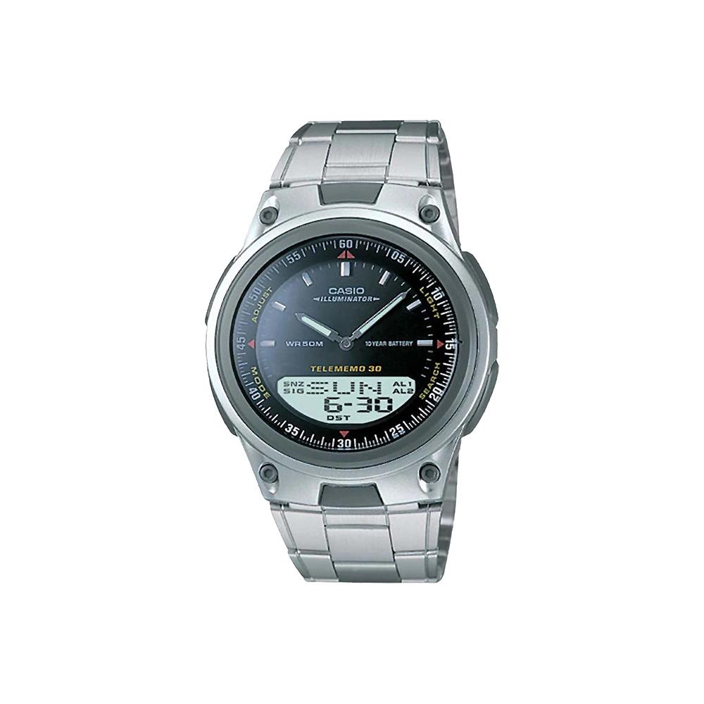 Mens Casio Analog and Digital Bracelet Watch - Black (AW80D-1AV) Product Image