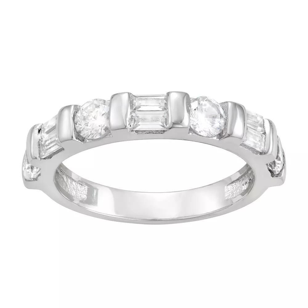 Contessa Di Capri Cubic Zirconia Band Ring, Women's, Size: 9, Sterling Silver Product Image