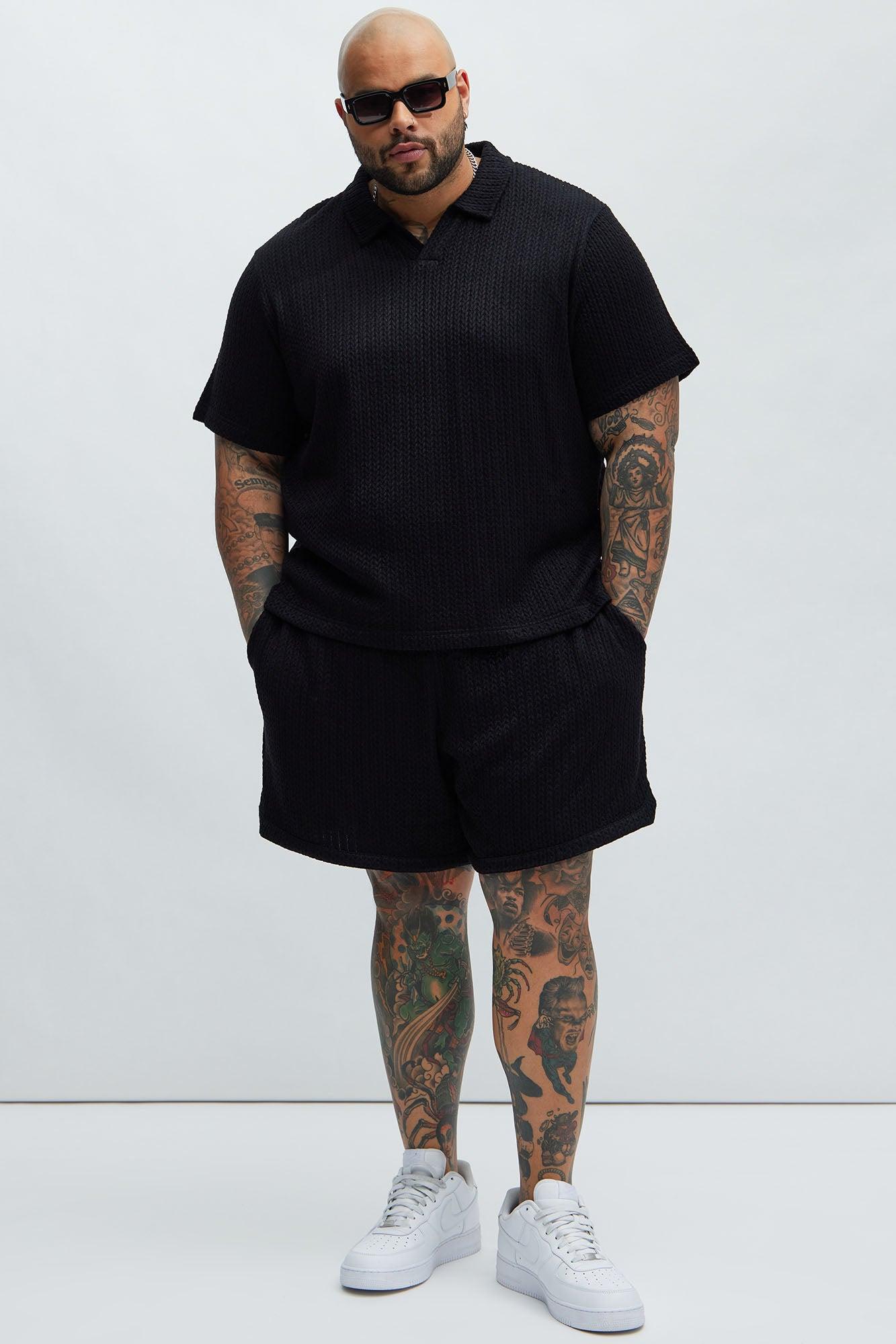 Catanina Textured Shorts - Black Product Image