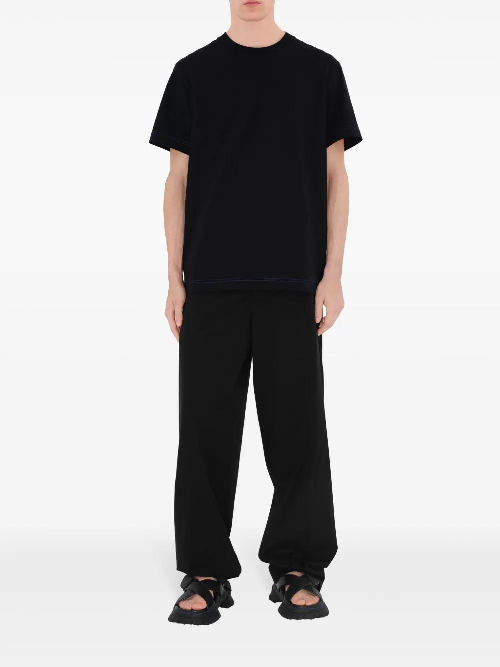 logo-embroidered organic cotton T-shirt Product Image