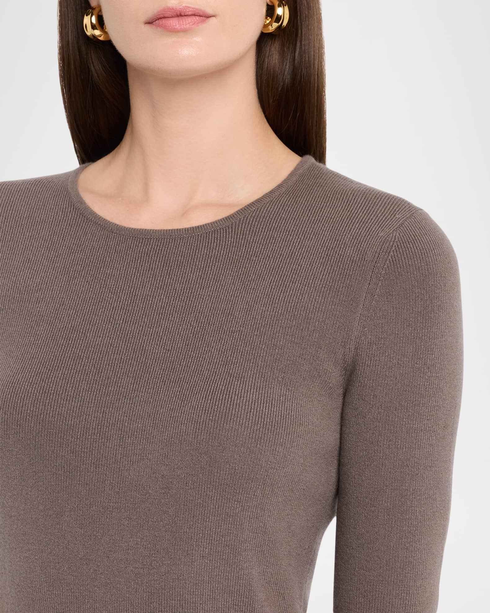 Cashmere Fine Ribbed A-Line Midi Dress Product Image