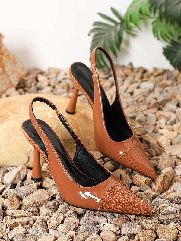 Pointed-Toe Split-Joint Pumps Slider Sandals Product Image