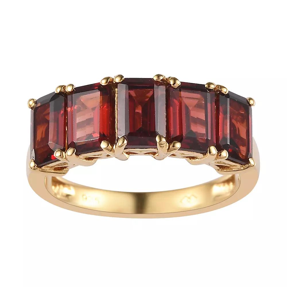 14k Gold Over Silver Natural Peridot Ring, Women's, Size: 8, Red Product Image