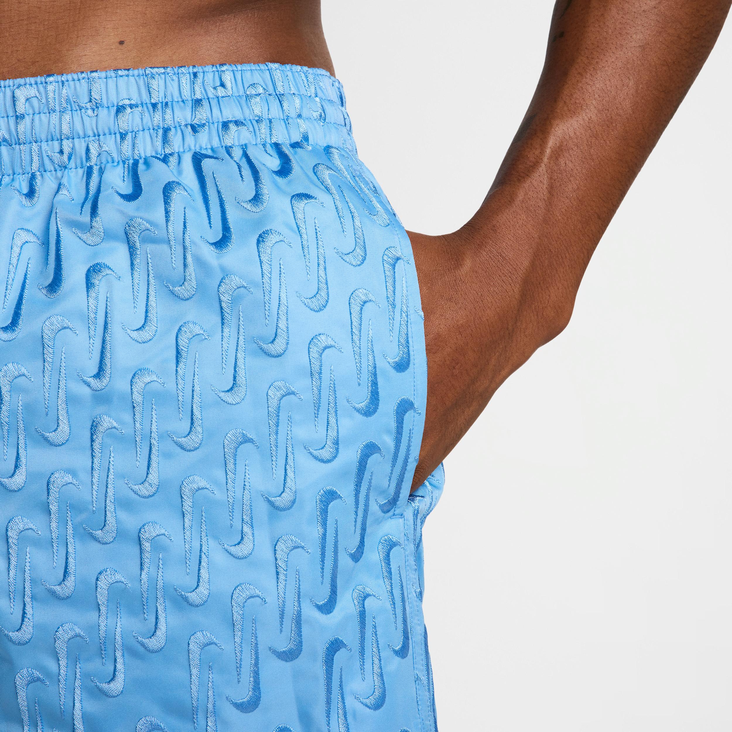 Nike Mens Swim Breaker Swoosh logo Link 5 Fully Lined Volley Shorts | NESSF505-438 Product Image