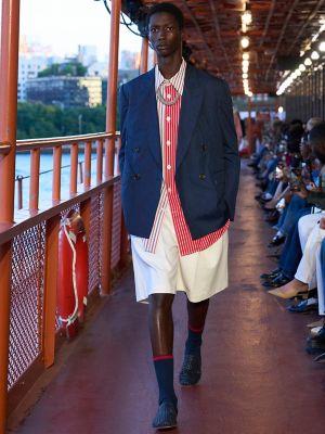 Oversized Fit Mix Stripe Poplin Shirt Product Image