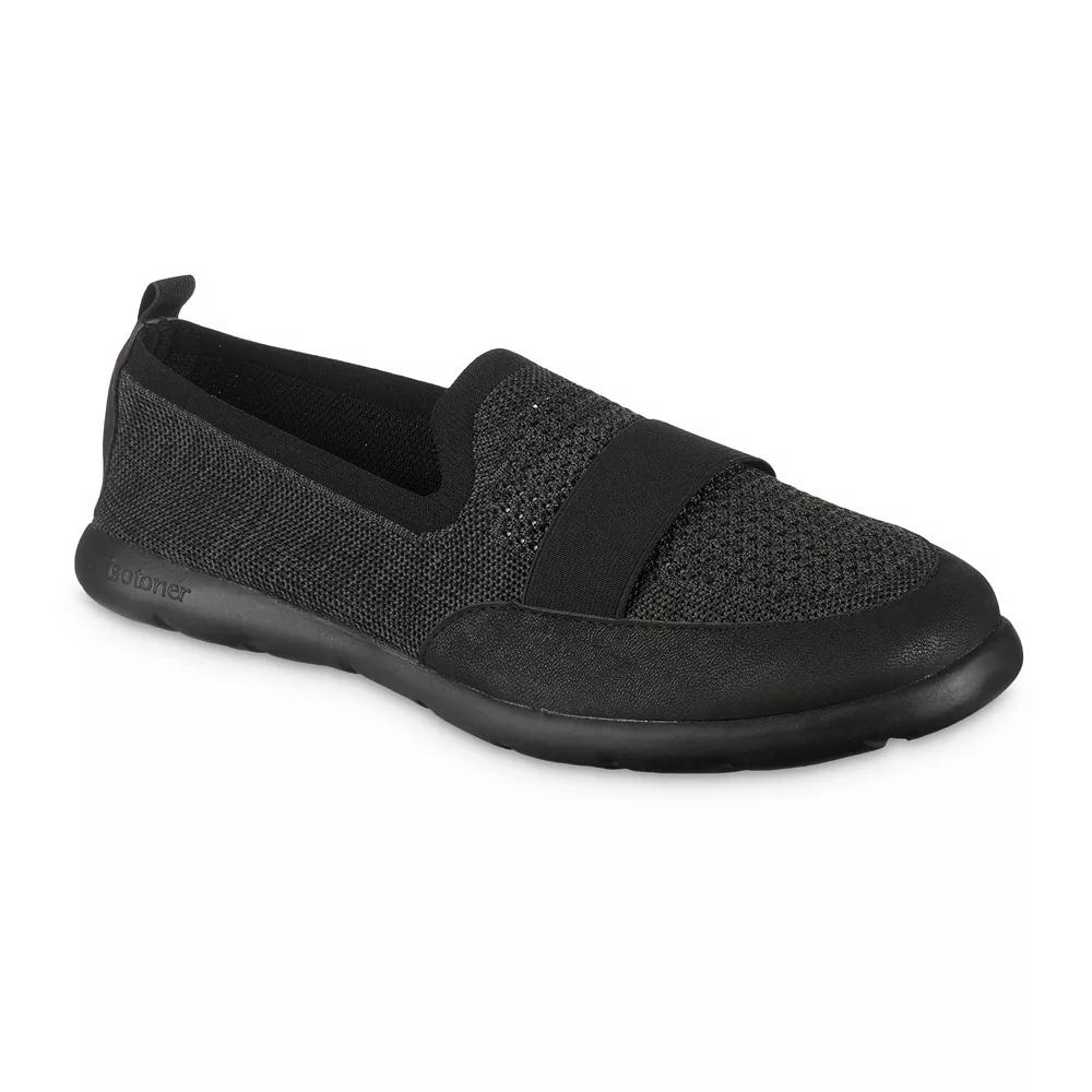 isotoner Men's Zenz Recycled Knit Closed Back Shoes, Size: 10, Black Product Image