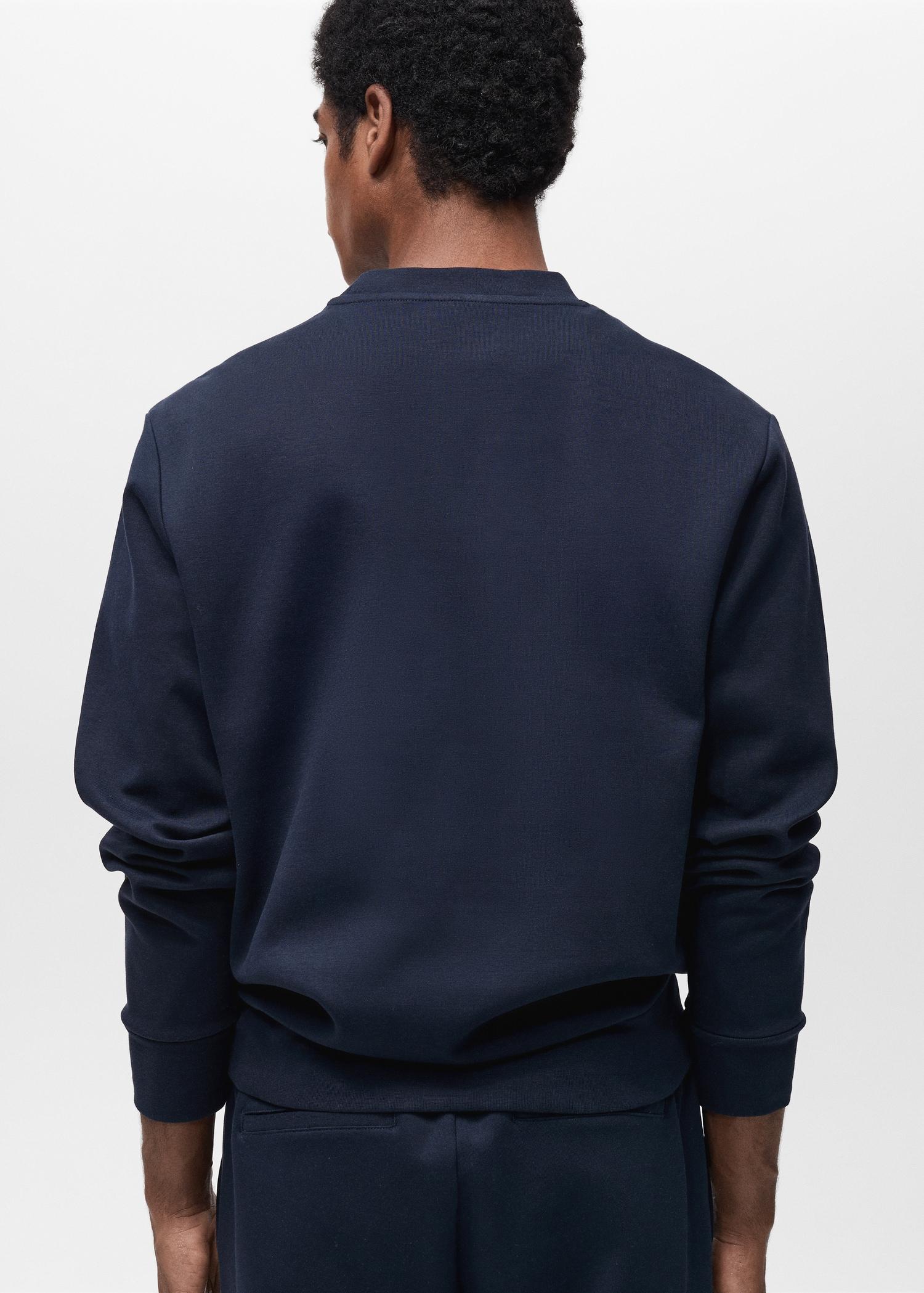 Regular-fit cotton sweatshirt - Men | MANGO USA Product Image