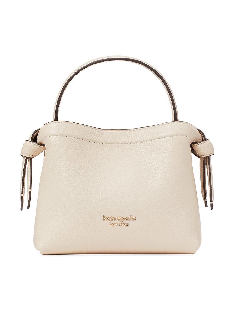 Womens Knott Mini Pebbled Leather Top Handle Bag Product Image