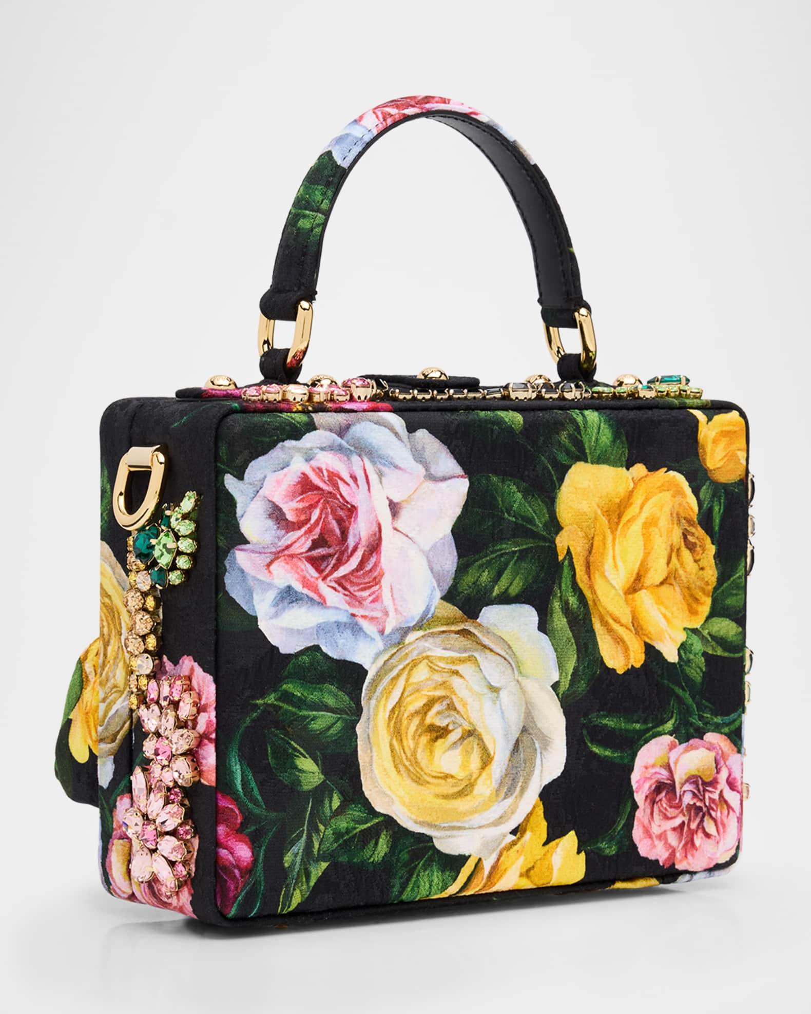 Flower Brocade Embellished Box Top-Handle Bag Product Image