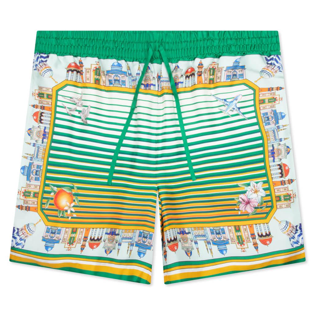 Cityscape Silk Twill Shorts - Multi Male Product Image