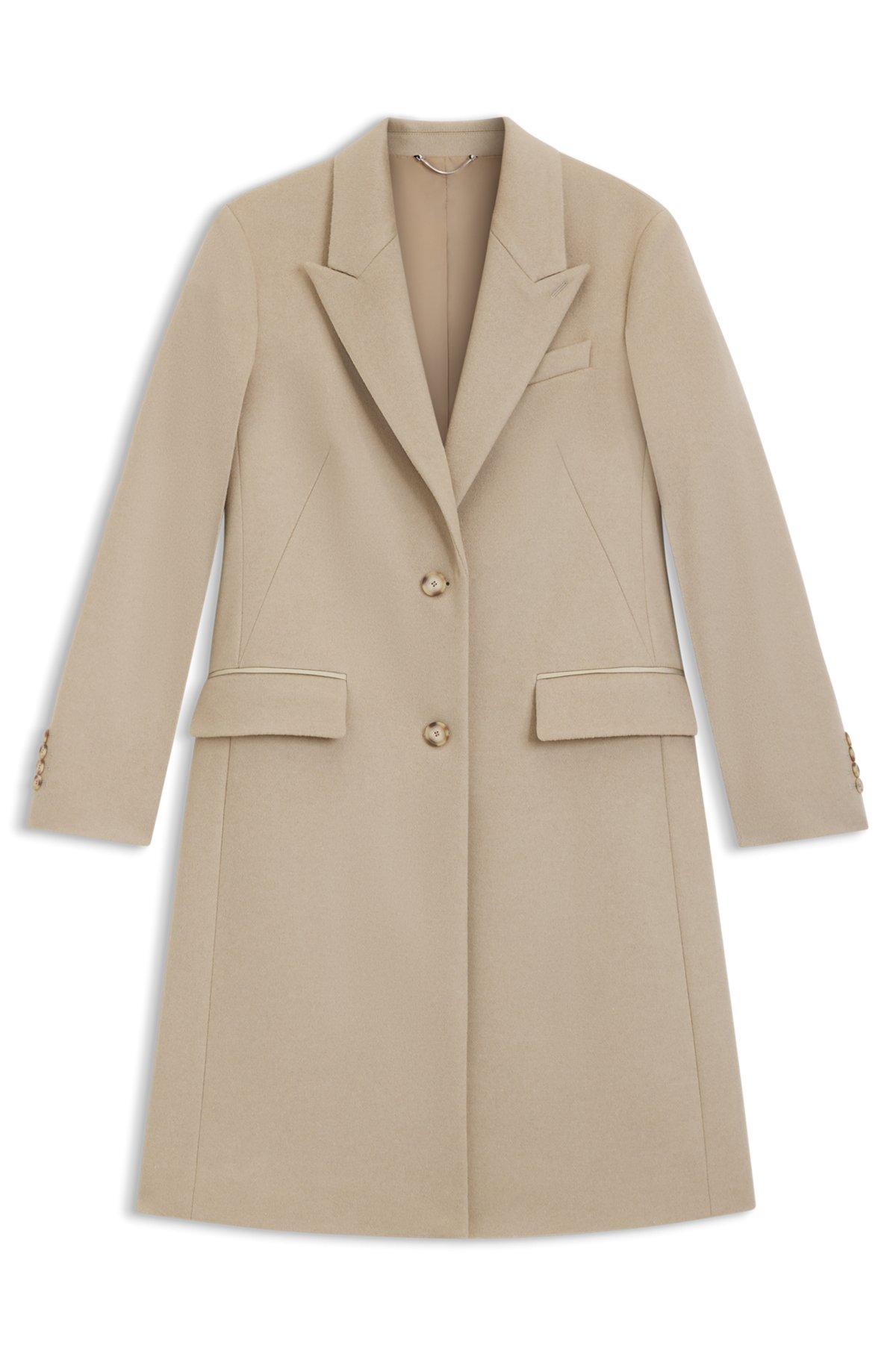 Regular-fit coat in wool with peak lapels Product Image