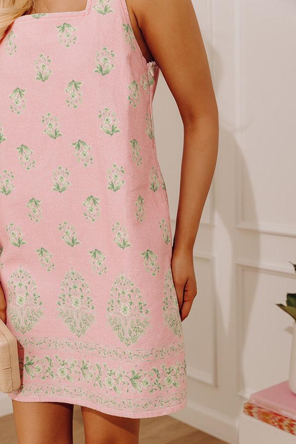 Fresh Start Chic Floral Denim Mini Dress Product Image