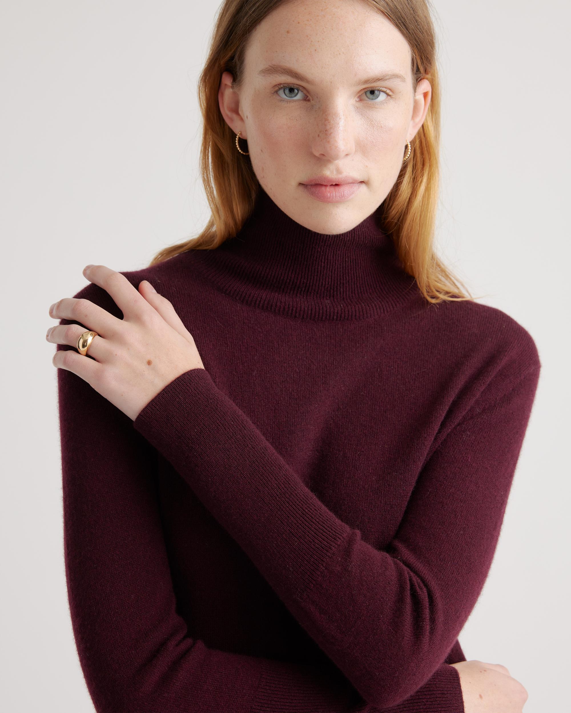 Quince | Women's Lightweight Mongolian Cashmere Turtleneck Midi Sweater Dress Product Image