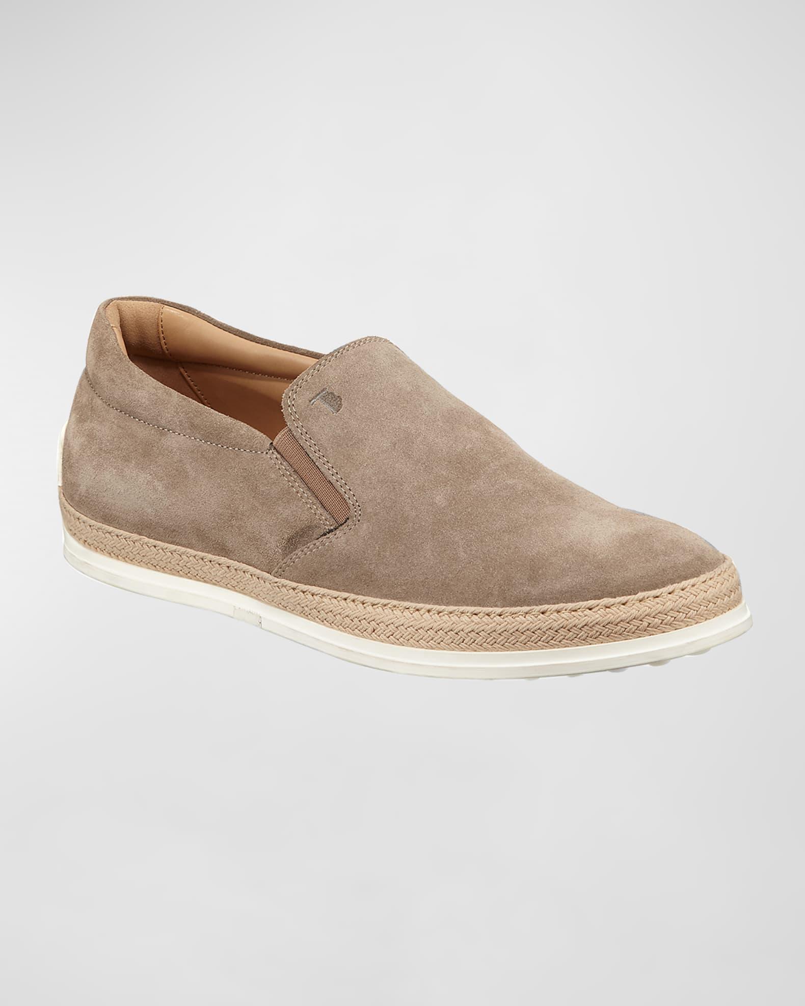 Suede Espadrille Slip-On Sneaker, Tan Product Image