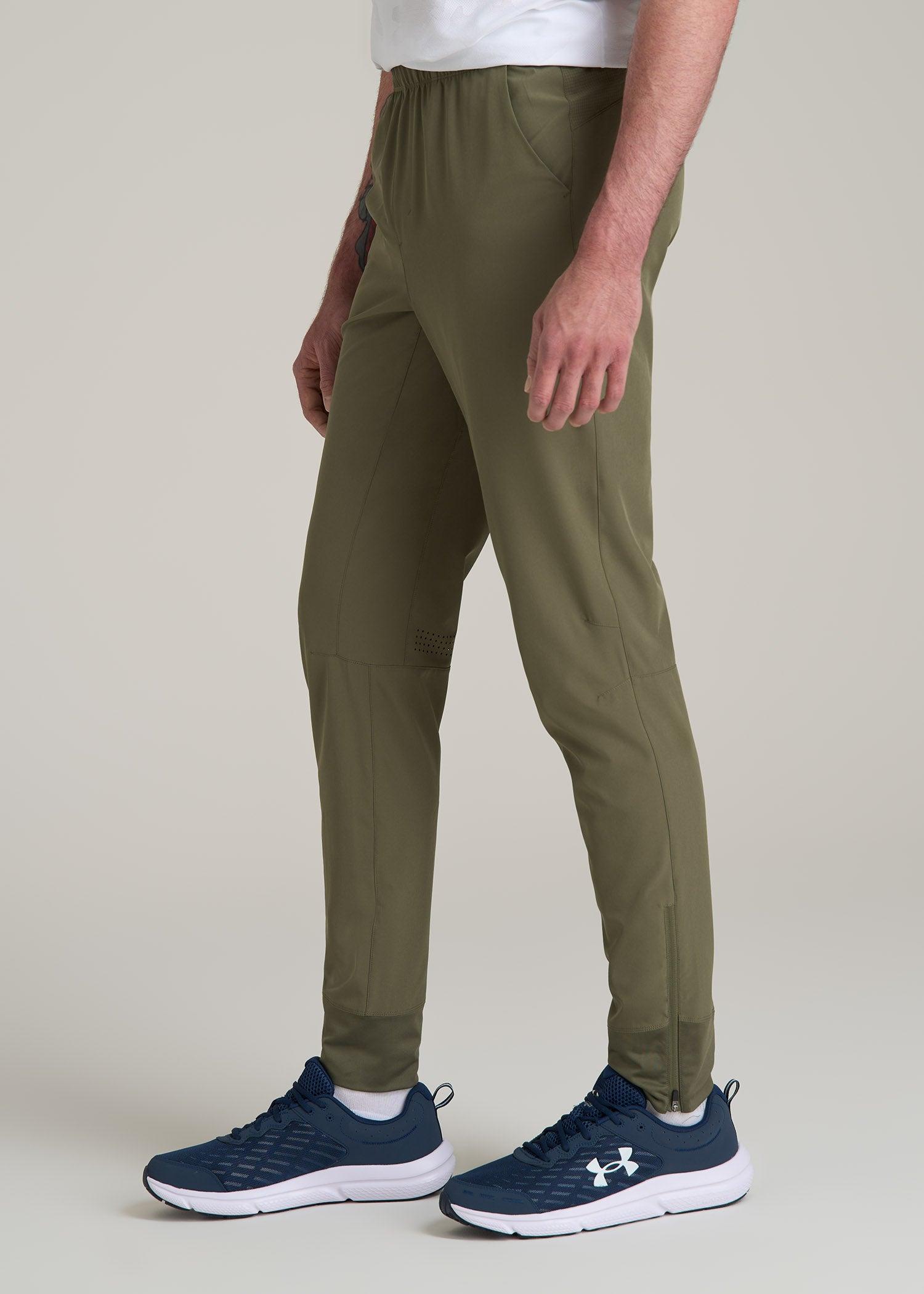 Featherweight Perforated Training Joggers for Tall Men in Olive Male Product Image