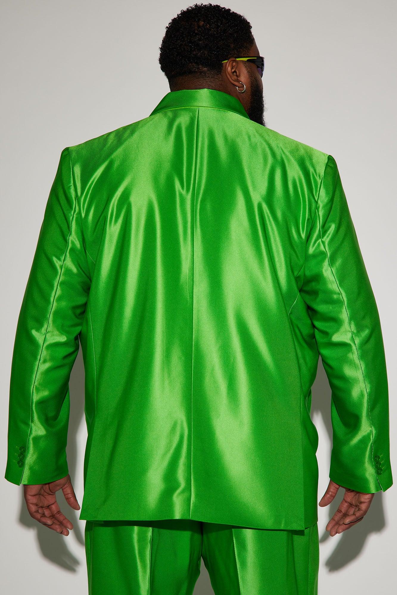 Call On Me Boxy Double Breasted Suit Jacket - Green Product Image