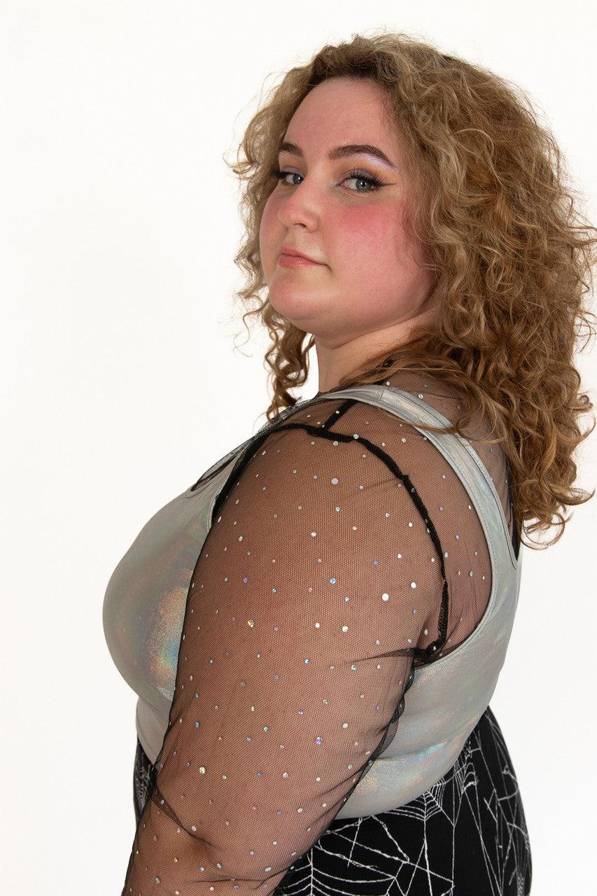 Extended Sizes Holographic Crop Tank Product Image