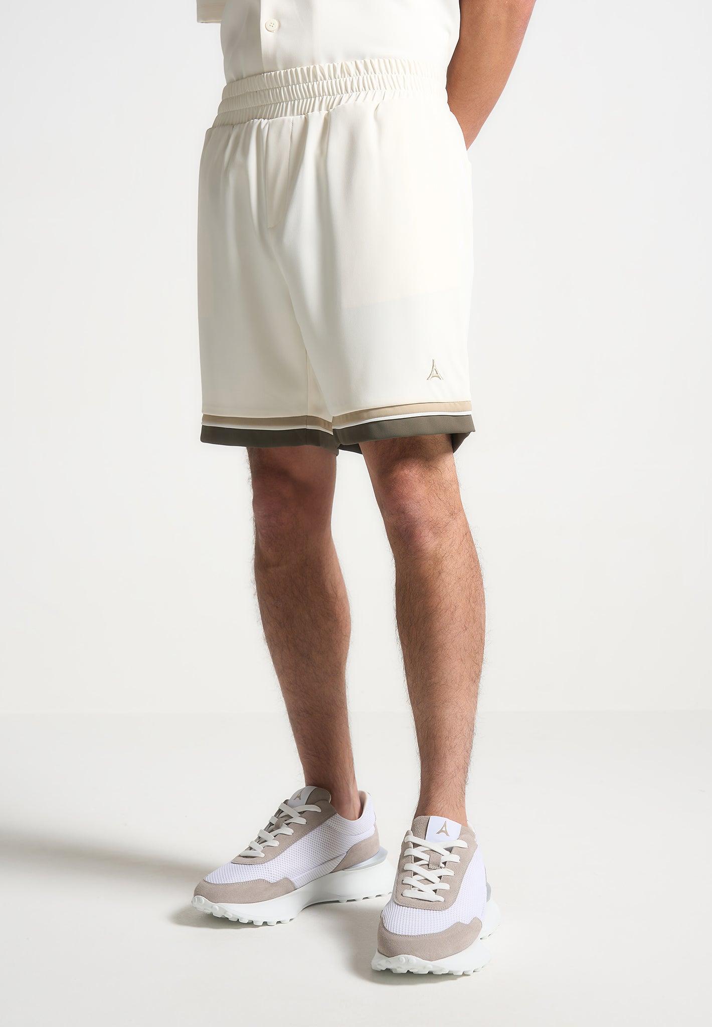 Varsity Shorts - Cream Male Product Image