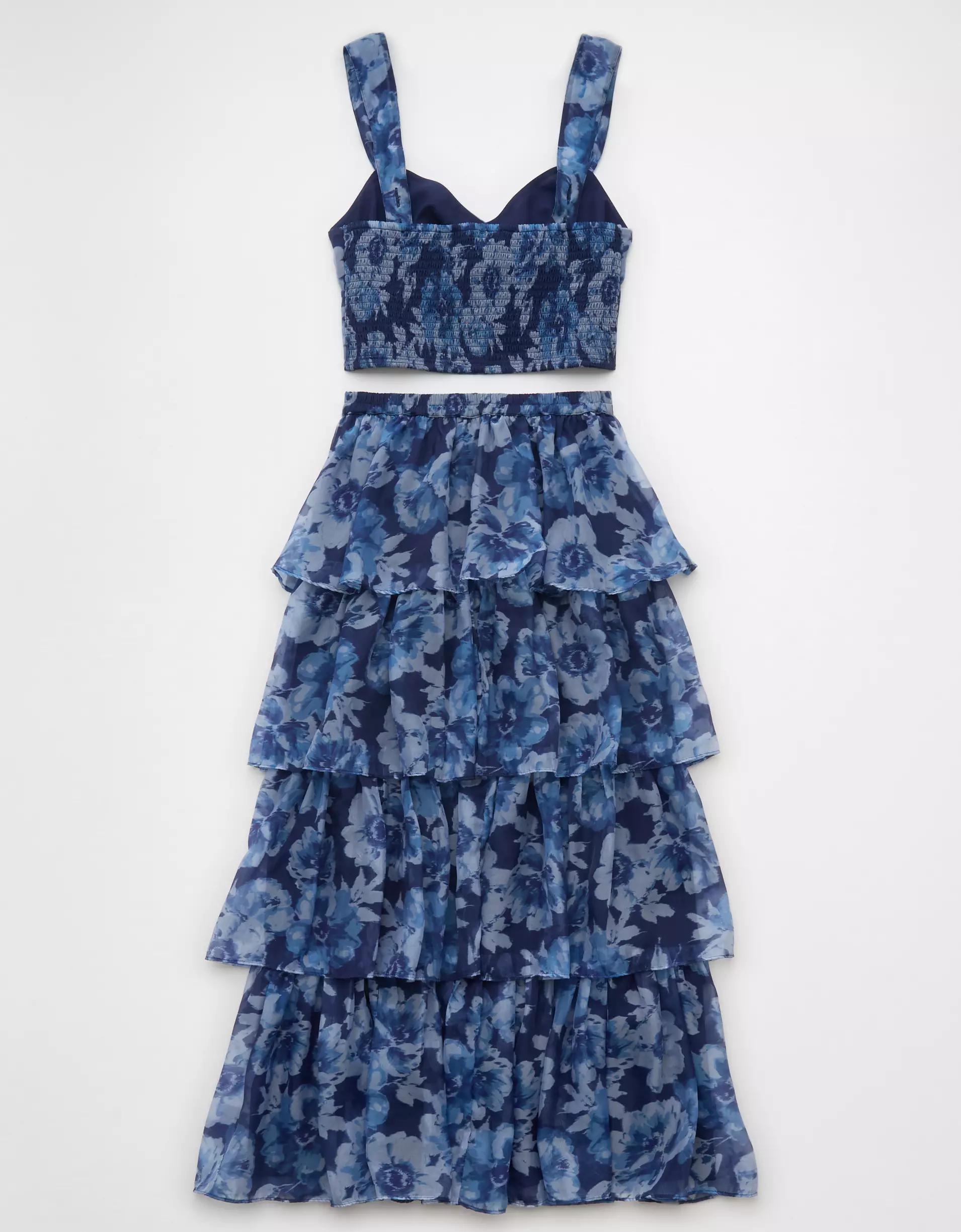 AE Floral Organza Maxi Skirt Set Product Image