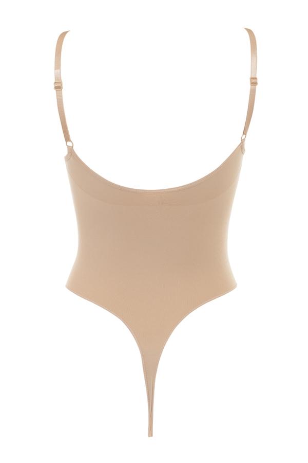  sculpting thong bodysuit almond Product Image