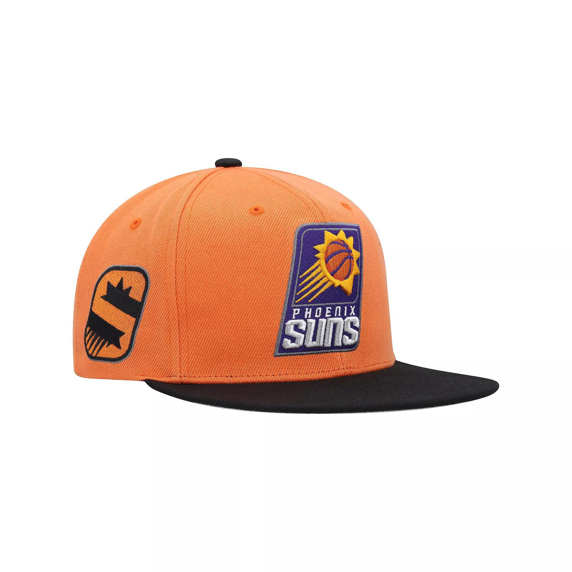 Men's Mitchell & Ness Orange/Black Phoenix Suns Side Core 2.0 Snapback Hat, Phx Orange Product Image