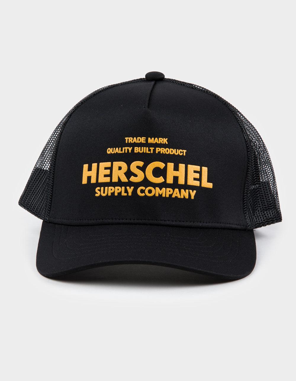 HERSCHEL SUPPLY CO. Whaler Tall Trucker Hat - BLACK COMBO Product Image
