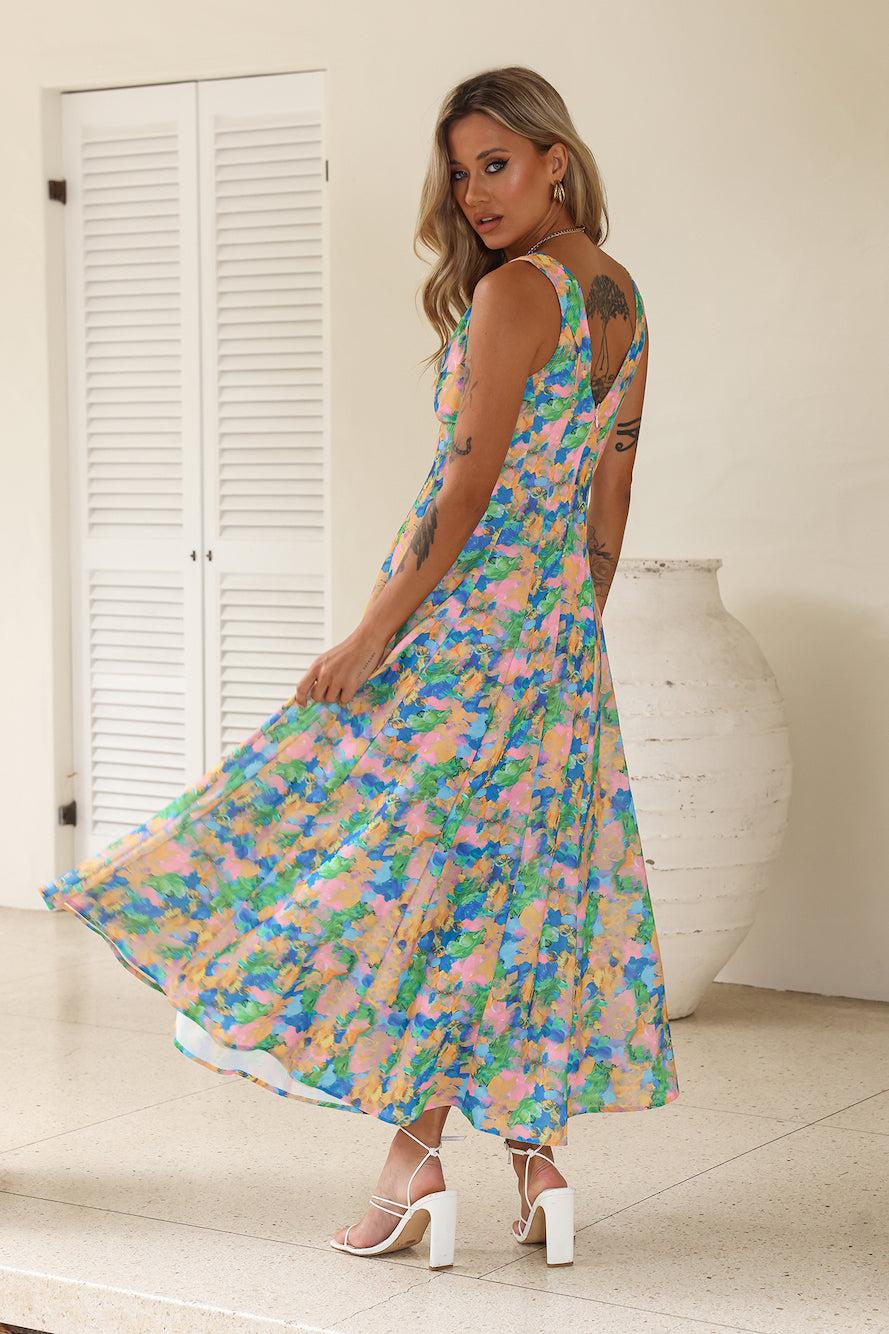 Blissful Luxuries Midi Dress Multi Product Image