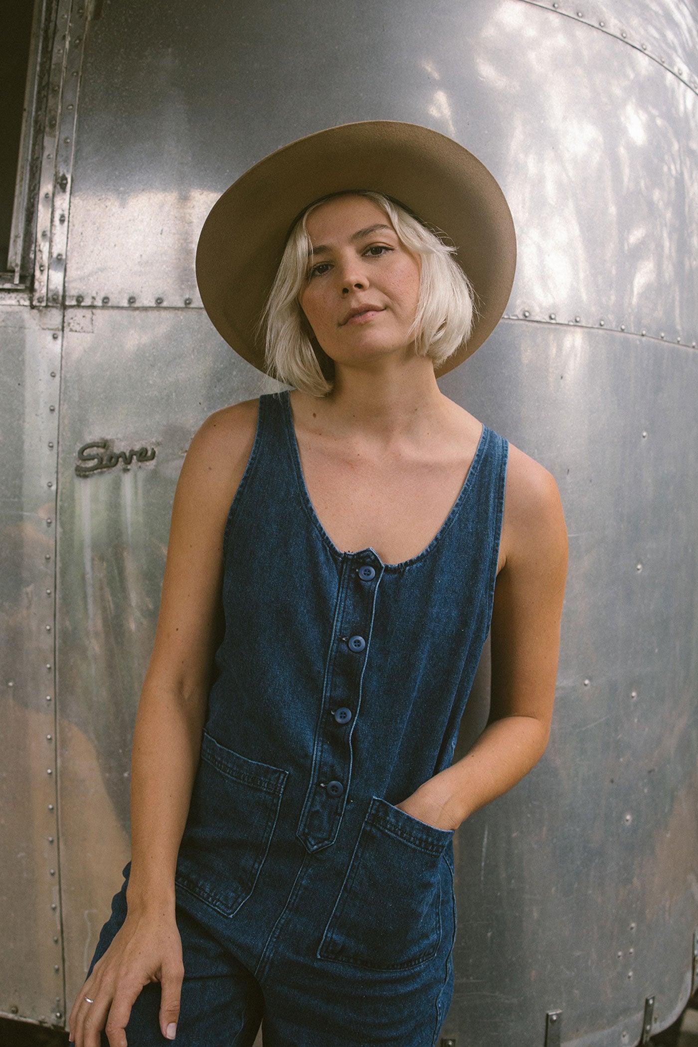 Denim Button Front Jumper Female Product Image