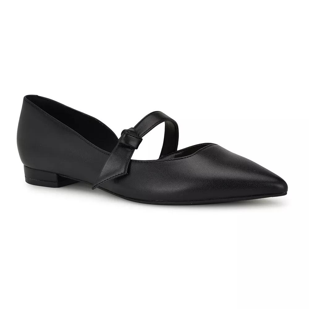 Nine West Leeza Pointy Women's Toe Slip-On Dress Flats, Size: 12, Black Product Image