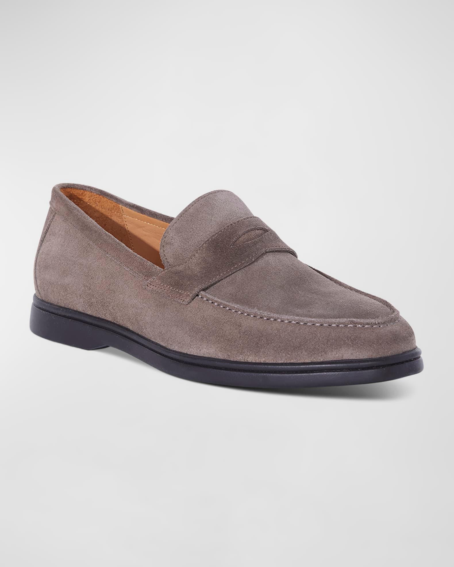 Men's Hugo Suede Penny Loafers Product Image