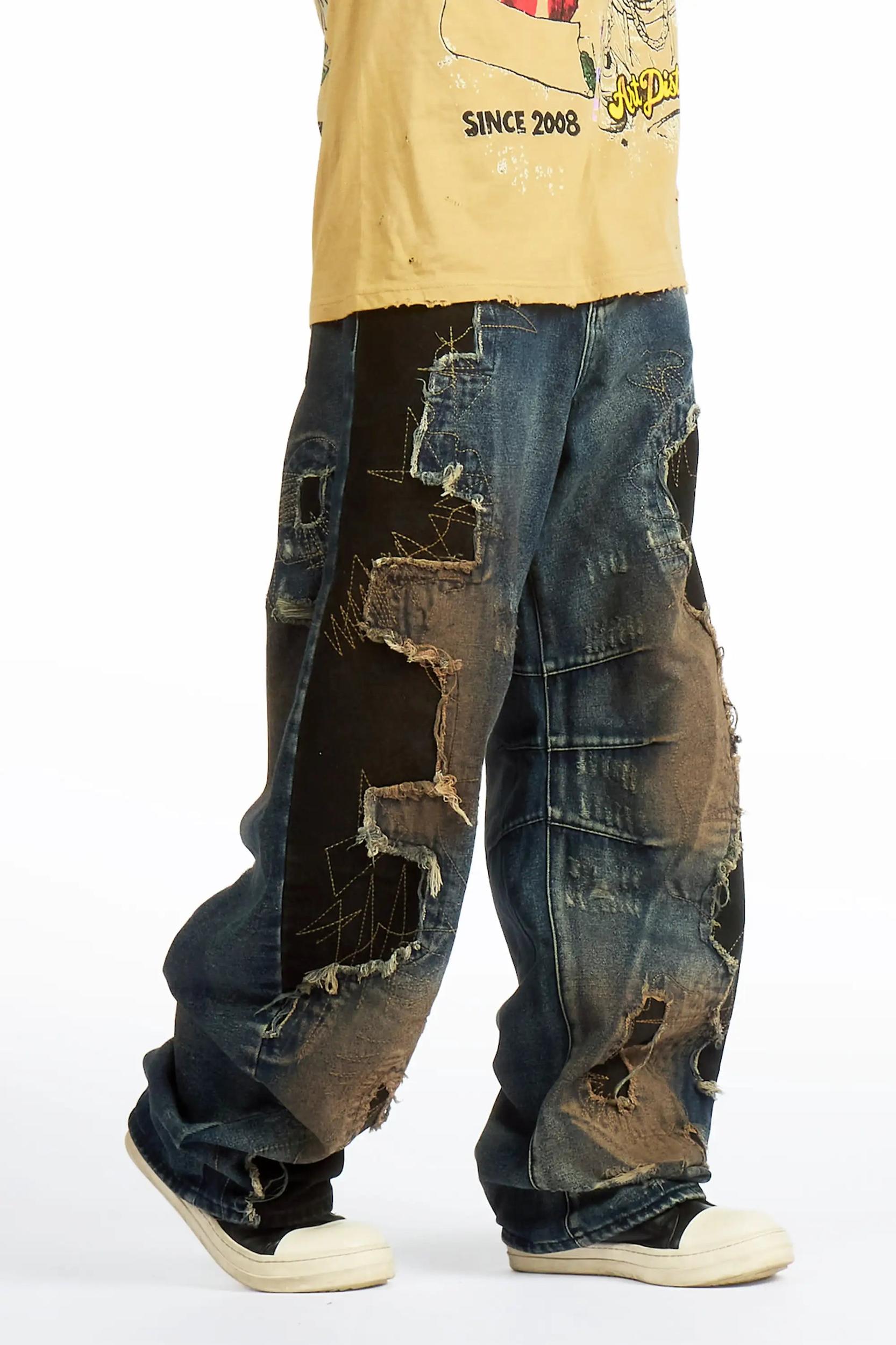 Tylen Blue Barrel Fit Jean Male Product Image