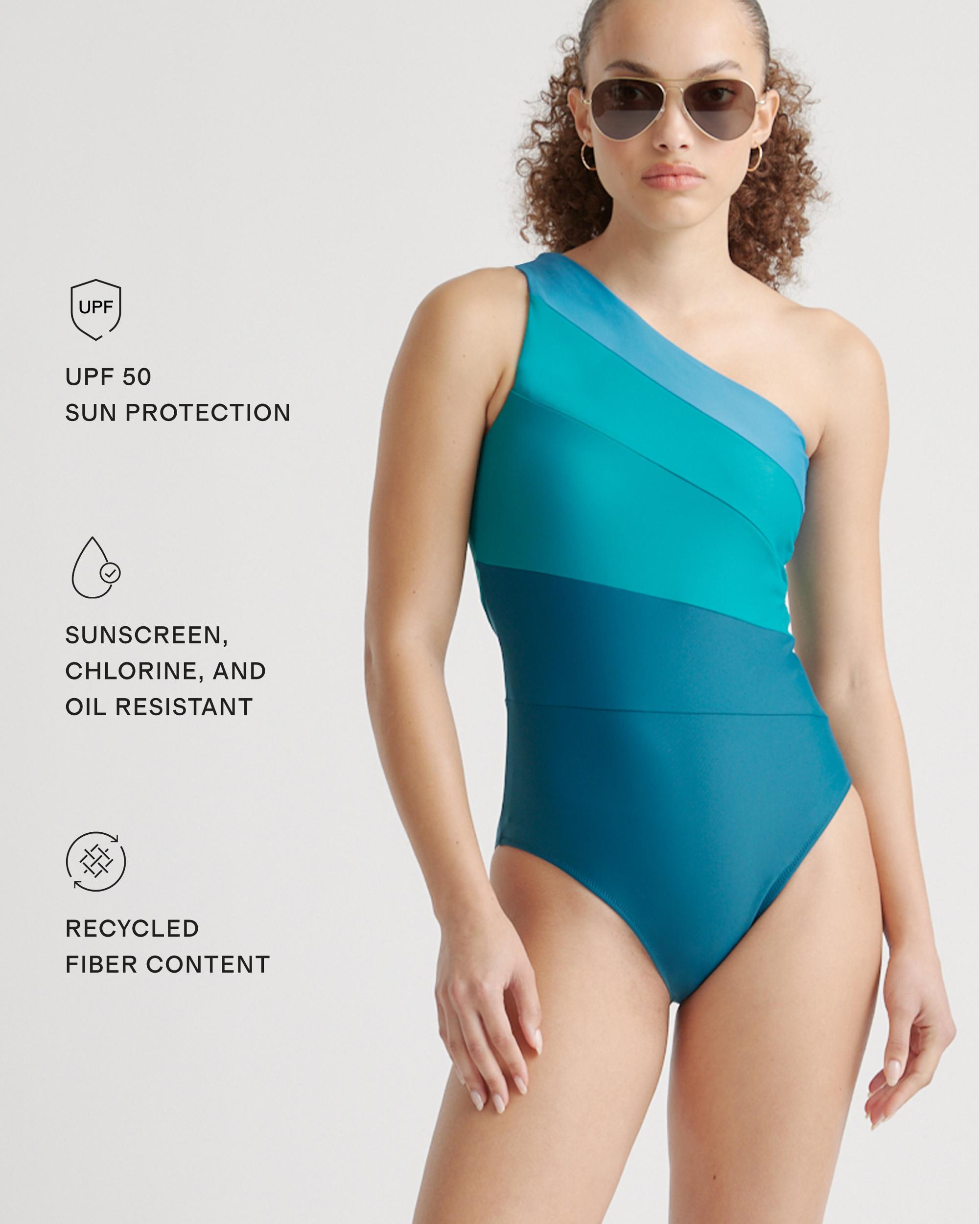 Quince | Women's Italian One Shoulder Swimsuit 78% Recycled Polyamide, 22% Spandex Product Image