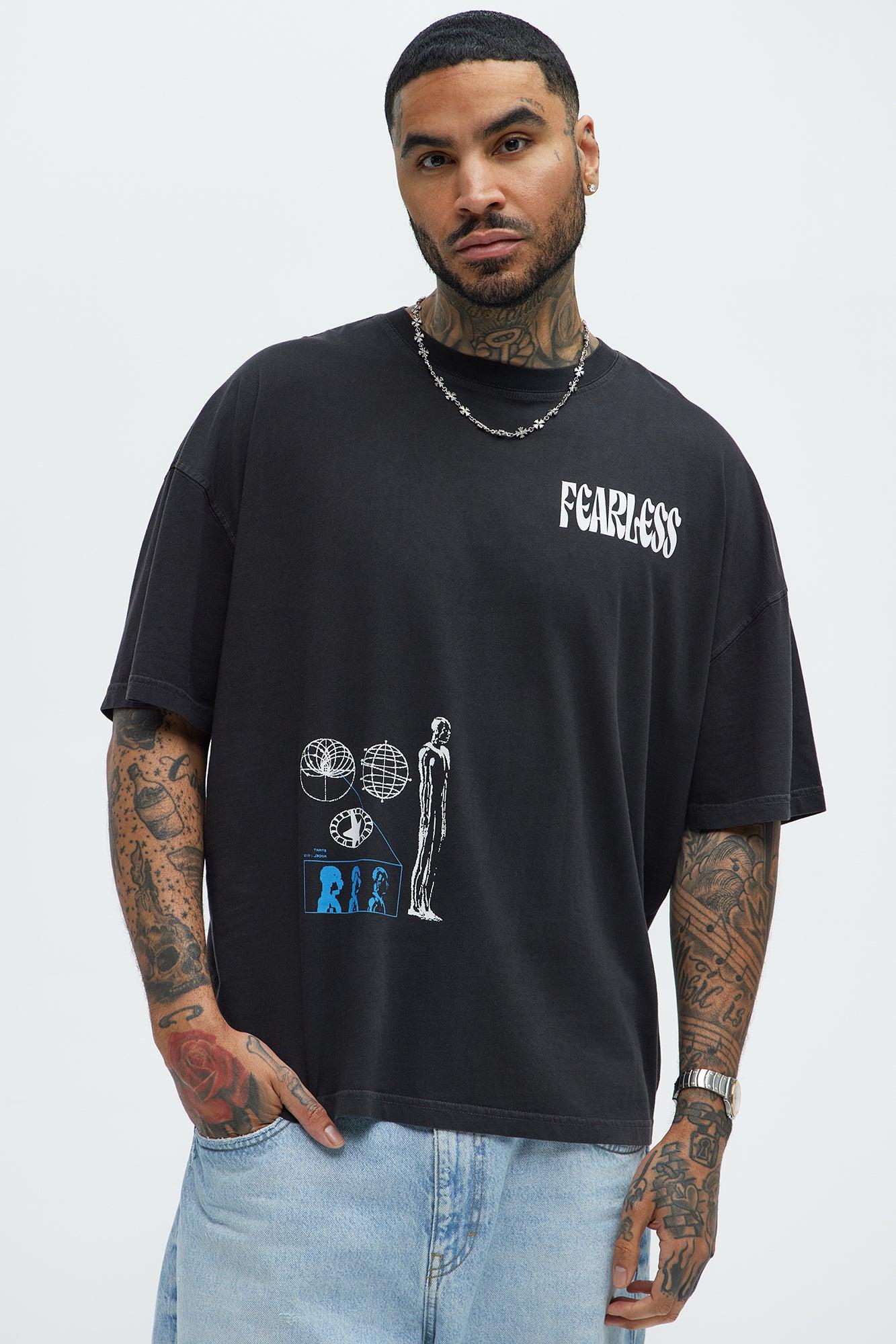 Fearless Oversized Short Sleeve Tee - Black Product Image