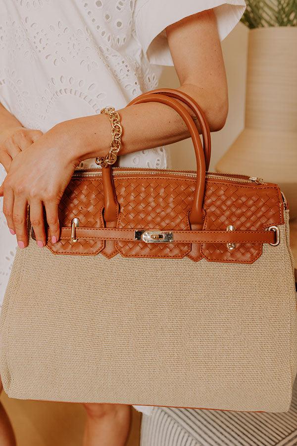 Bertha Woven Tote in Brown Product Image